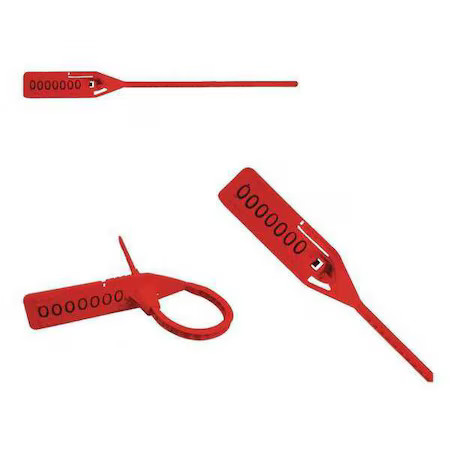 Elc Security Products 061H14pprd Pull Rip Stamped Seals 5-1/2" X 9/64", Red,