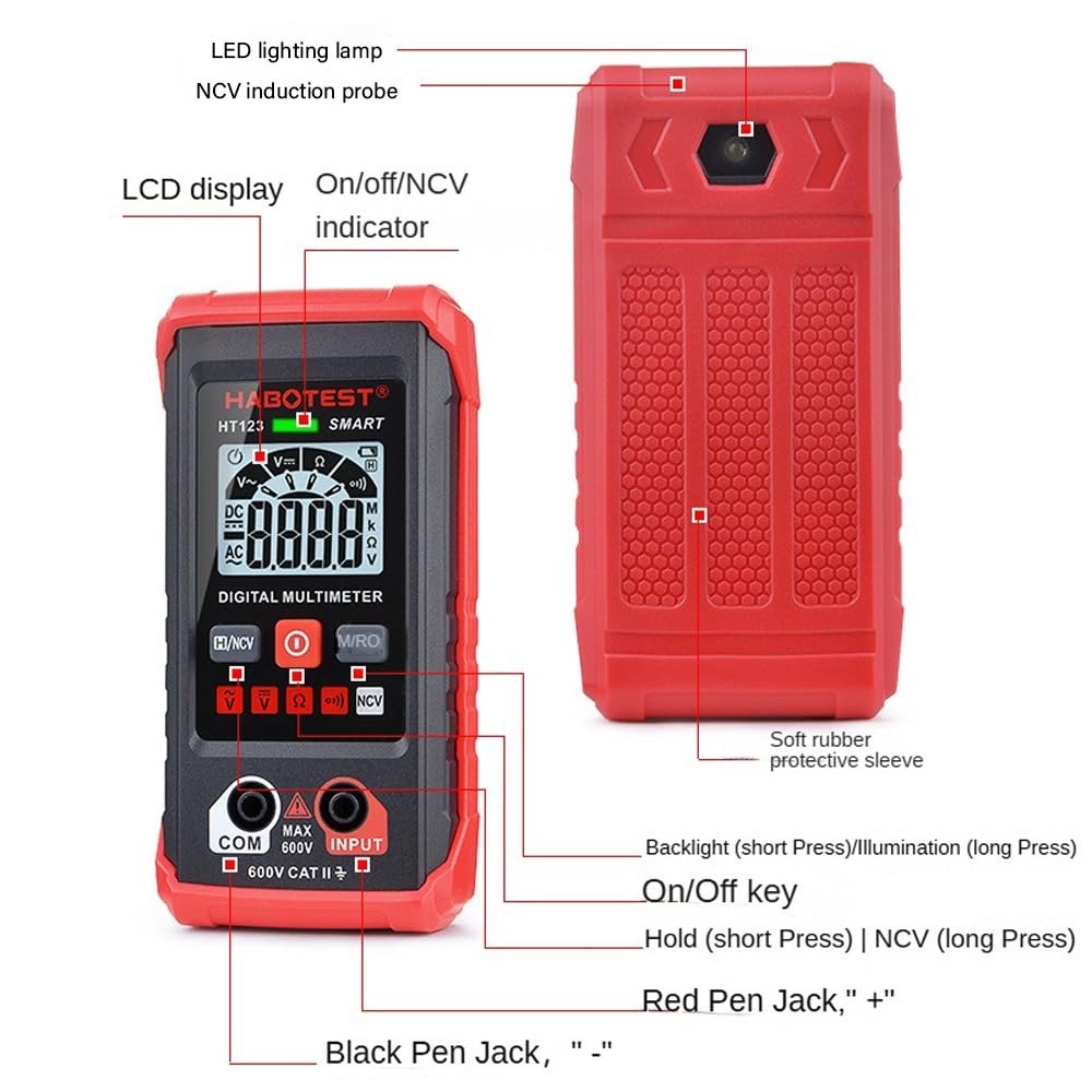 HT123 Fully Intelligent Digital Display multimeter with LED Backlight