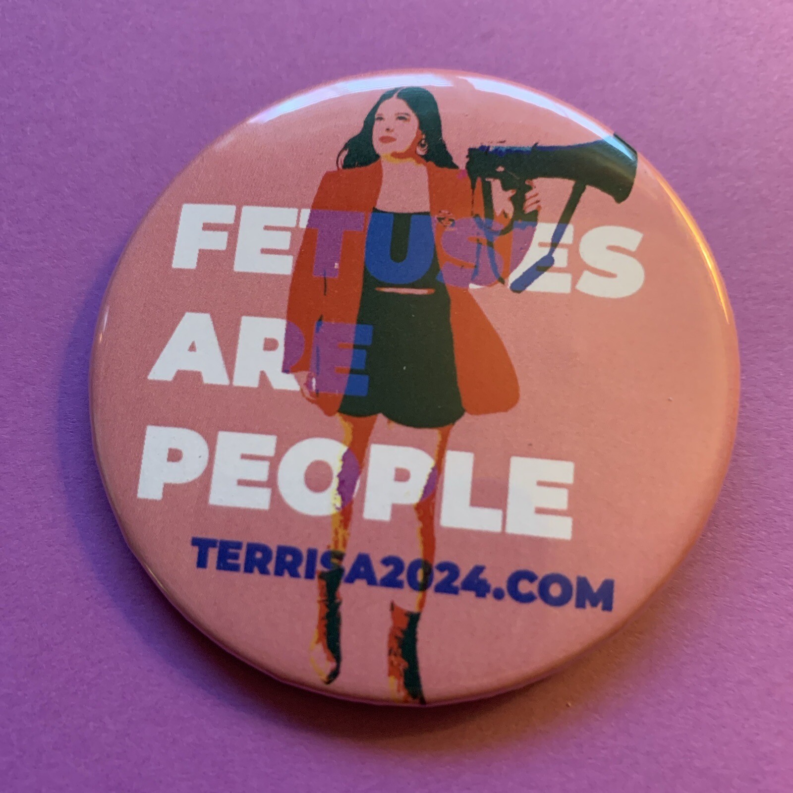 2024 Official Terrisa Pinback Presidential Pinback Button