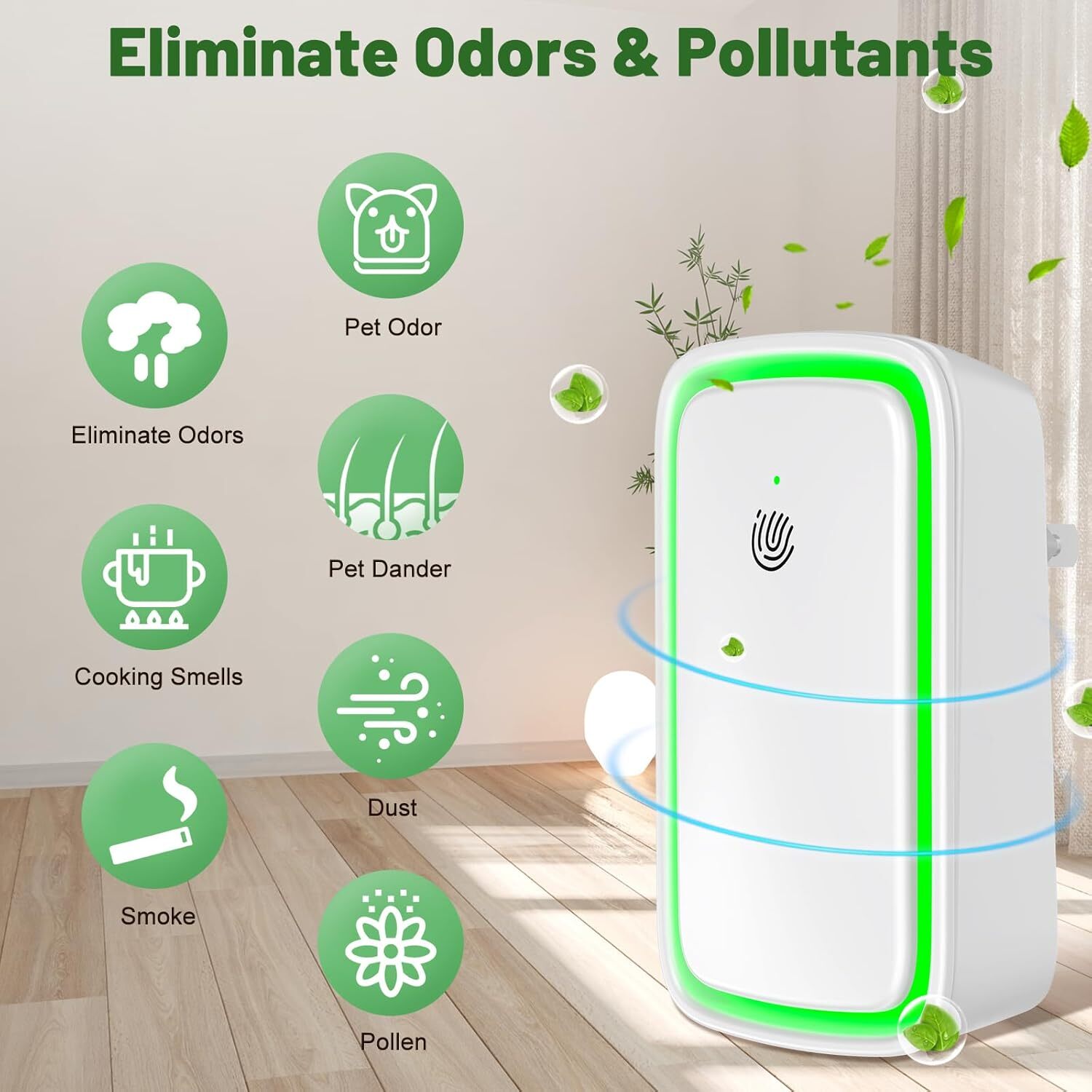 Portable Air Ionizer for Office, Bedroom & Home (2 Pack)