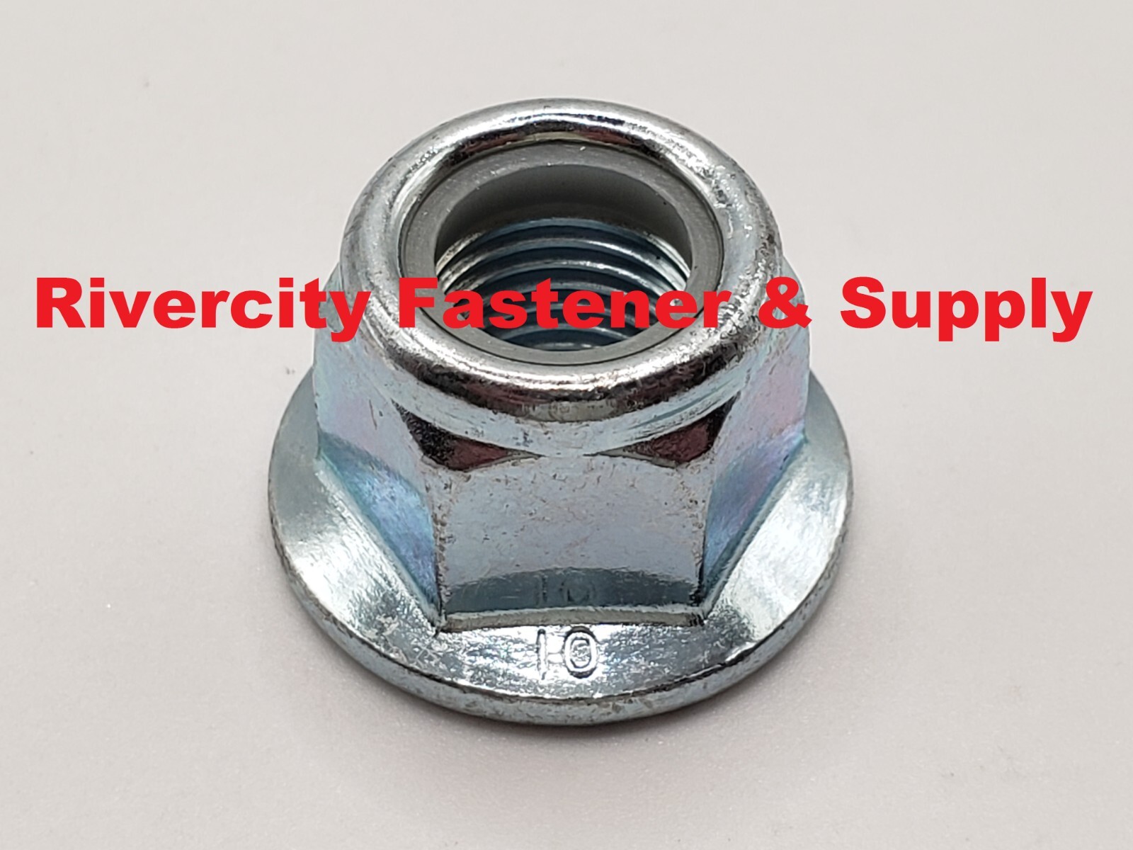 M12-1.5 Nylon Insert Flange  Lock Nuts 12mm x 1.5 Flanged Stop Nut M12x1.5 ZN
