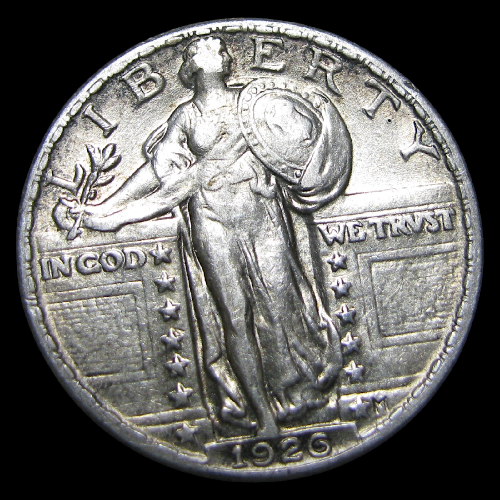 1926 Standing Liberty Quarter Silver ---- Stunning Coin ---- #PP509