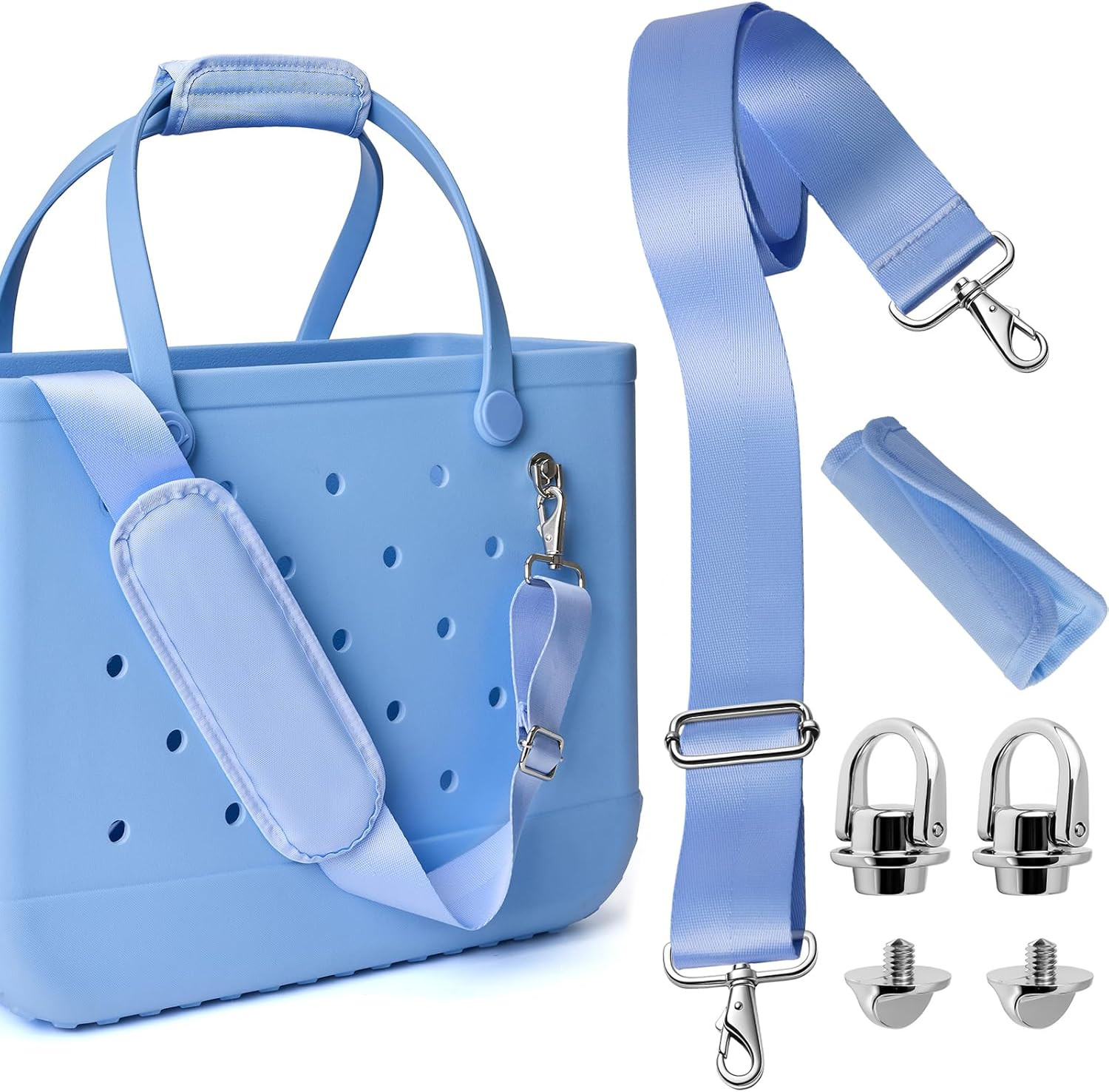 Shoulder Strap for Bogg Bag with Rustproof Metal Connectors, Widened Crossbody S