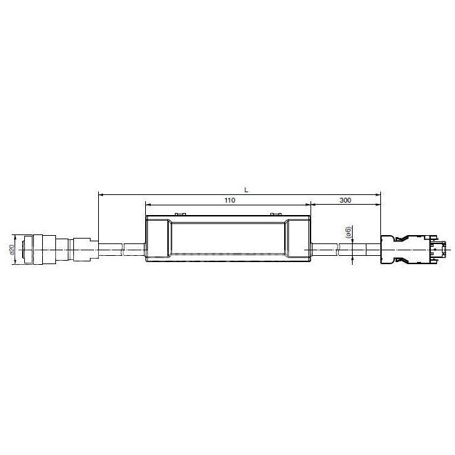 Panasonic MFECA0200ETE A6 Series Encoder Cable MFGD