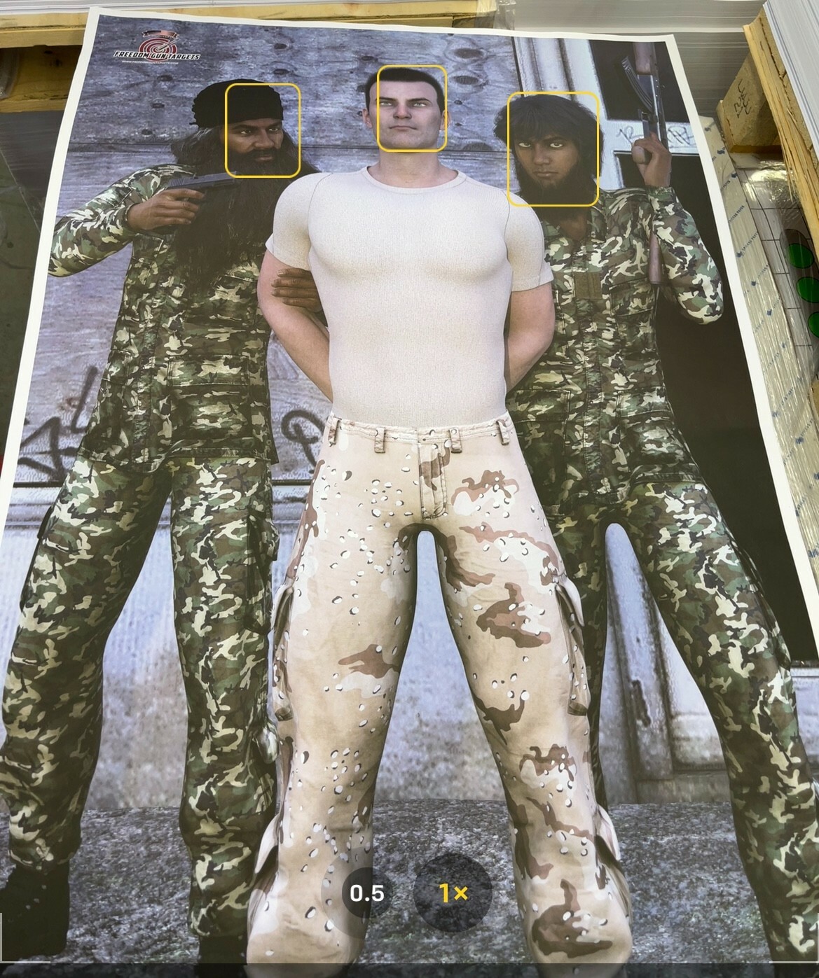 30 Paper Shooting Targets Range Gun Pistol Rifle 3D Hostage 6 version of 5 each.