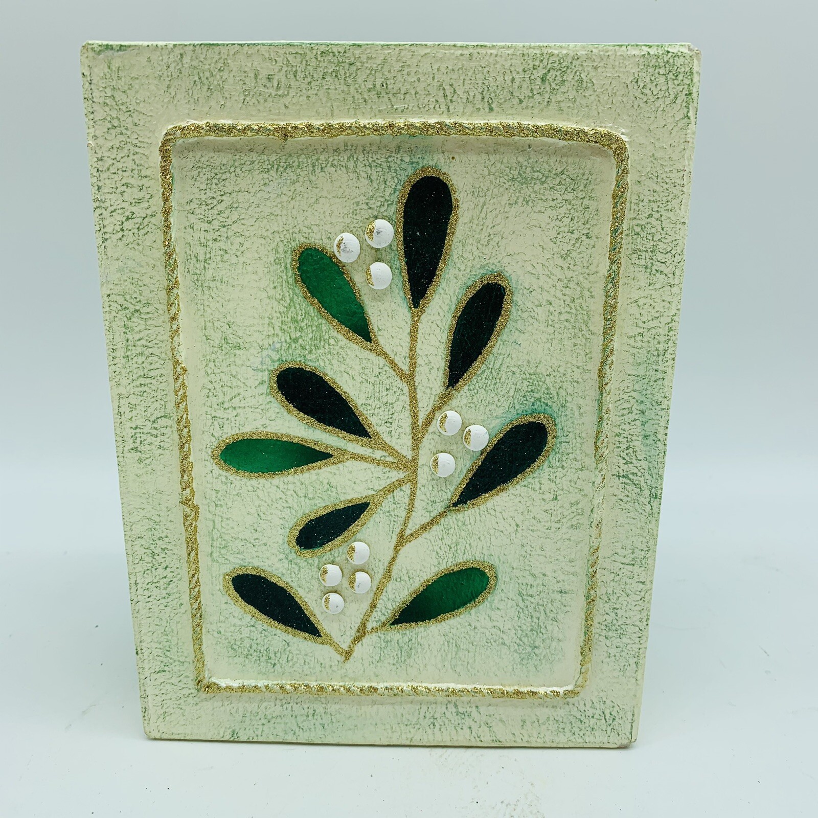 Vintage Christmas Trinket Decorative Present Box 8” Made in Philippines