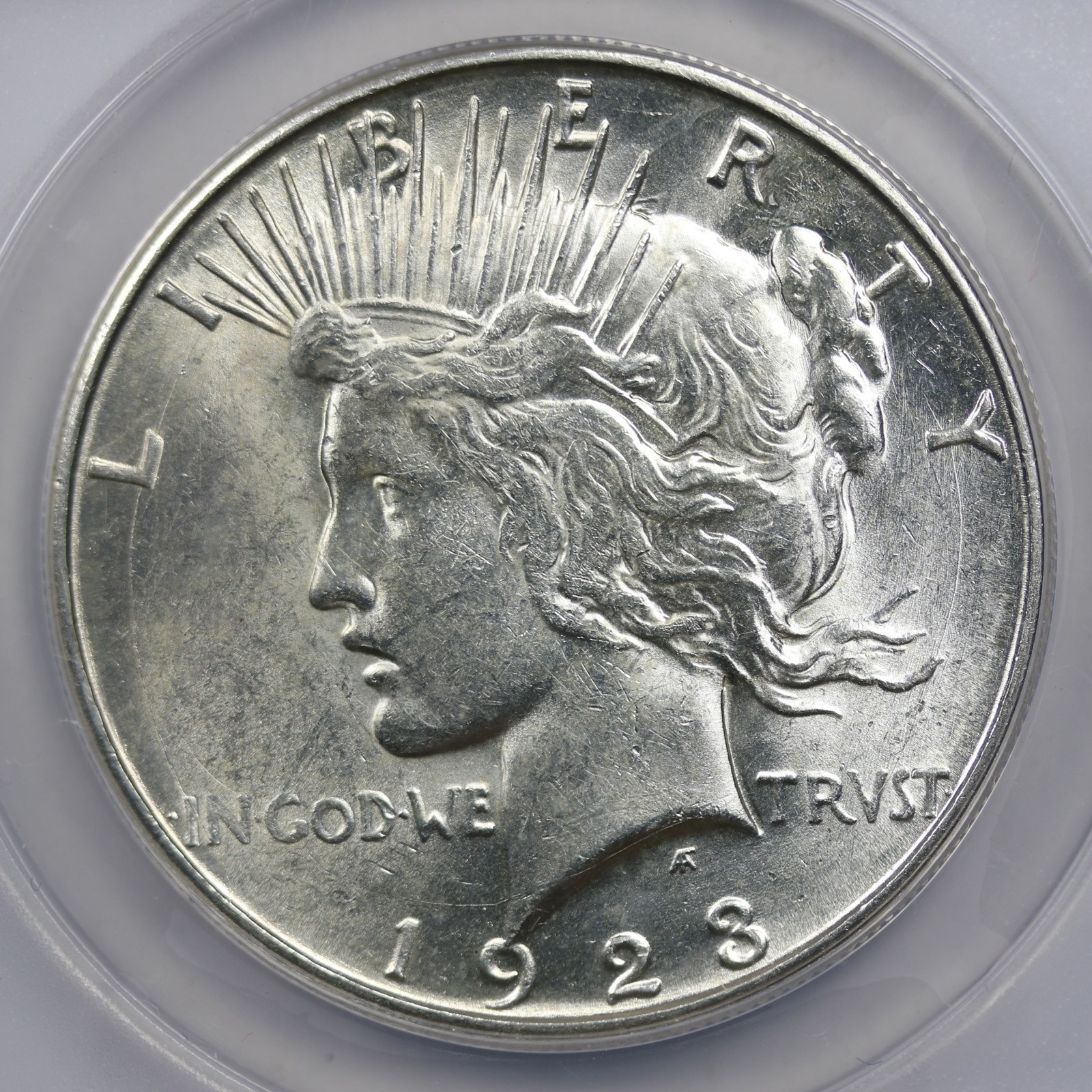 1923-S Peace Silver Dollar AU 58 ANACS