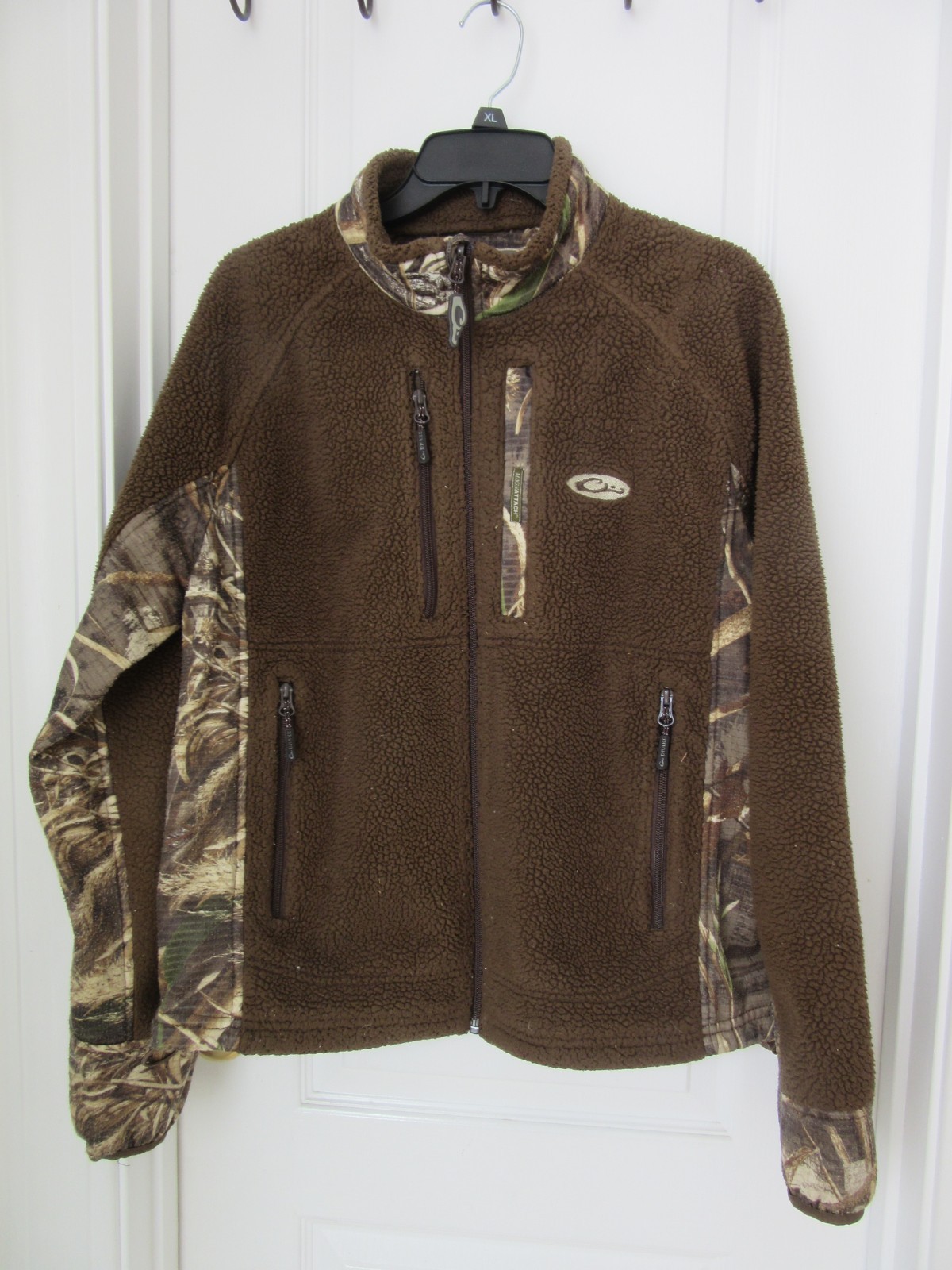 DRAKE WATERFOWL SHERPA FLEECE HYBRID LINER JACKET FULL ZIP CAMO COAT Men's Sz S
