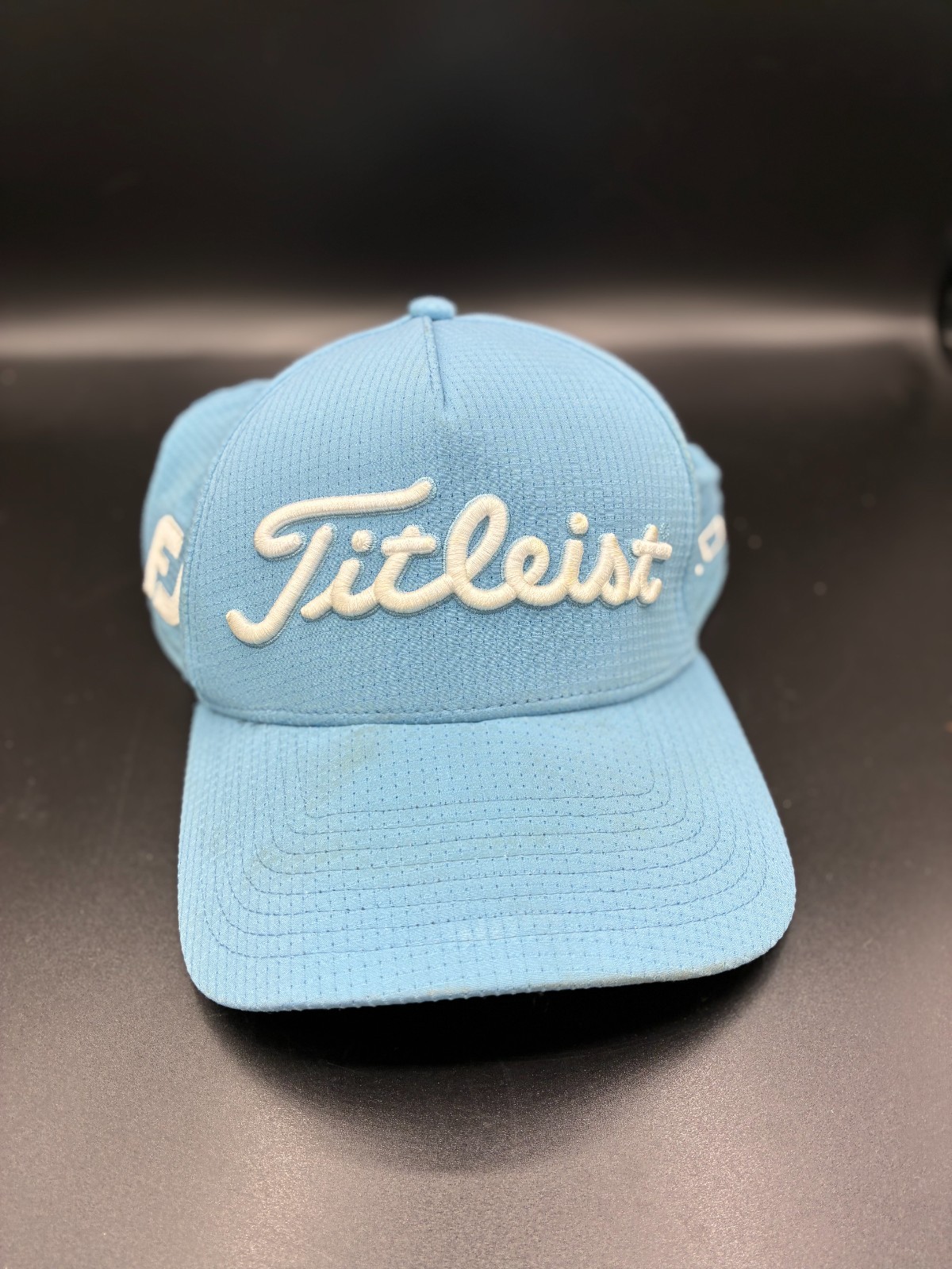 Titleist Pro V1 Golf Hat L/XL Blue Stretch Fit FootJoy Performance Cap
