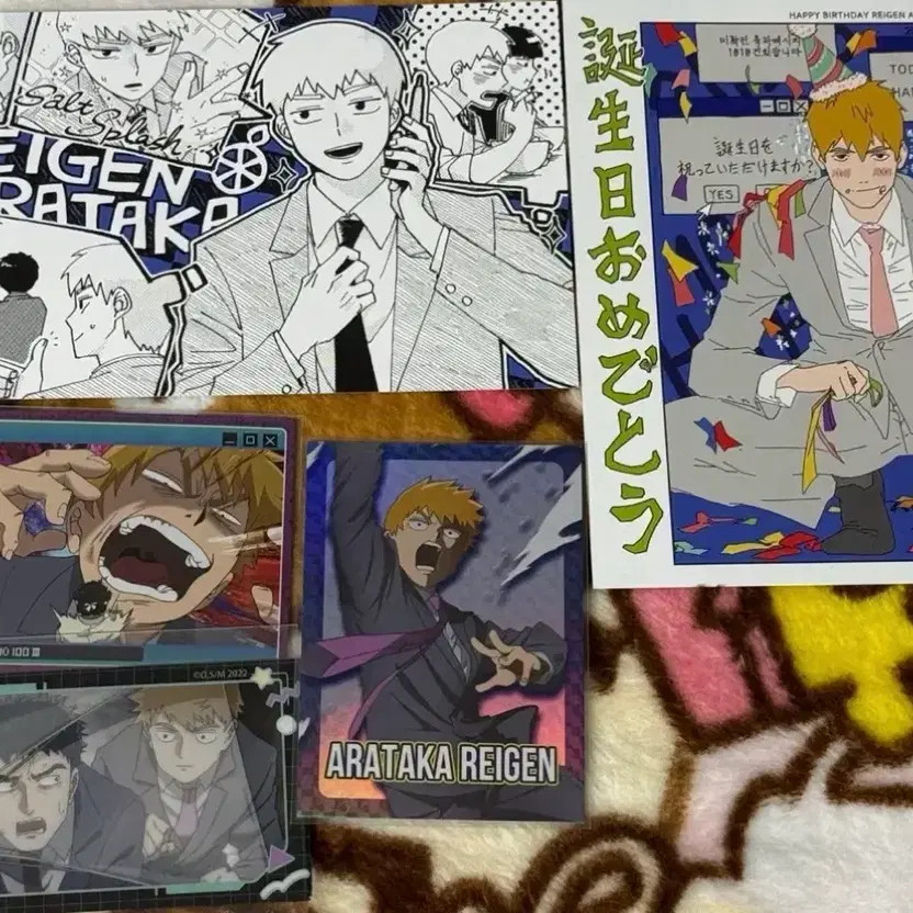 Mob Psycho 100 Reigen & Serizawa Clear Photocards New Set Official