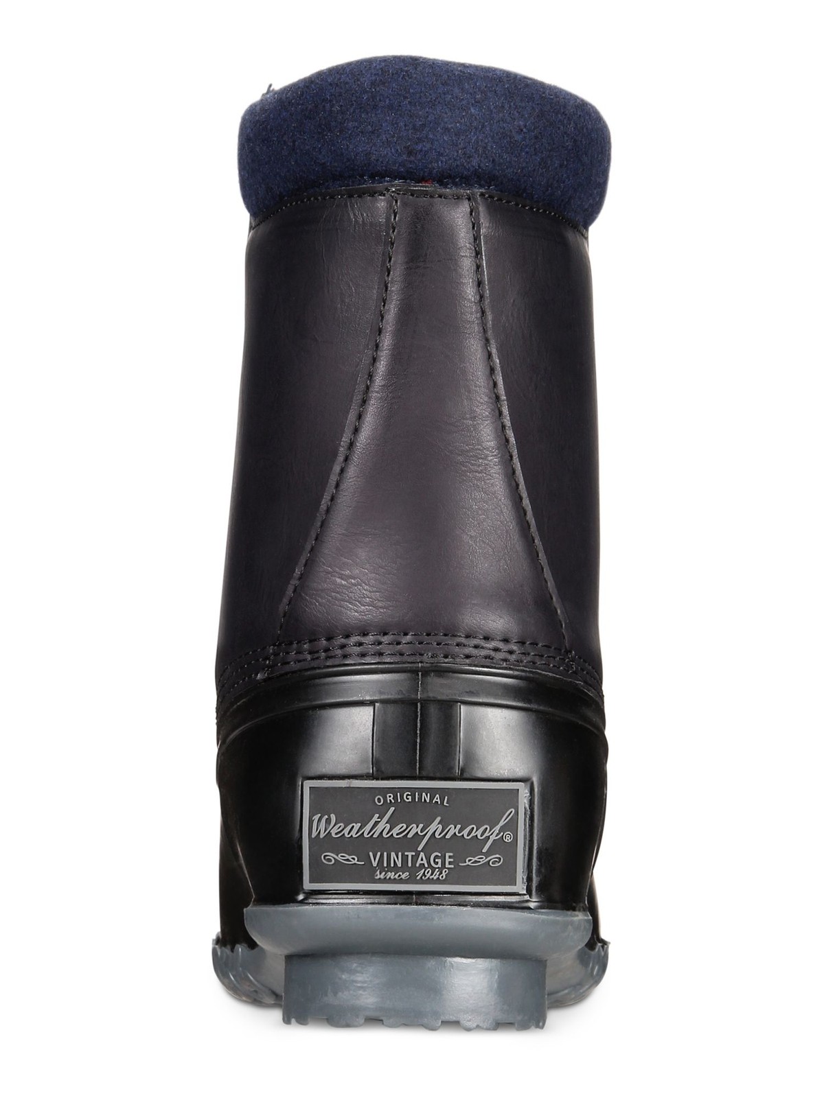 WEATHERPROOF VINTAGE Mens Black Mixed Media At Heel Adam Ii Toe Duck Boots 13 M