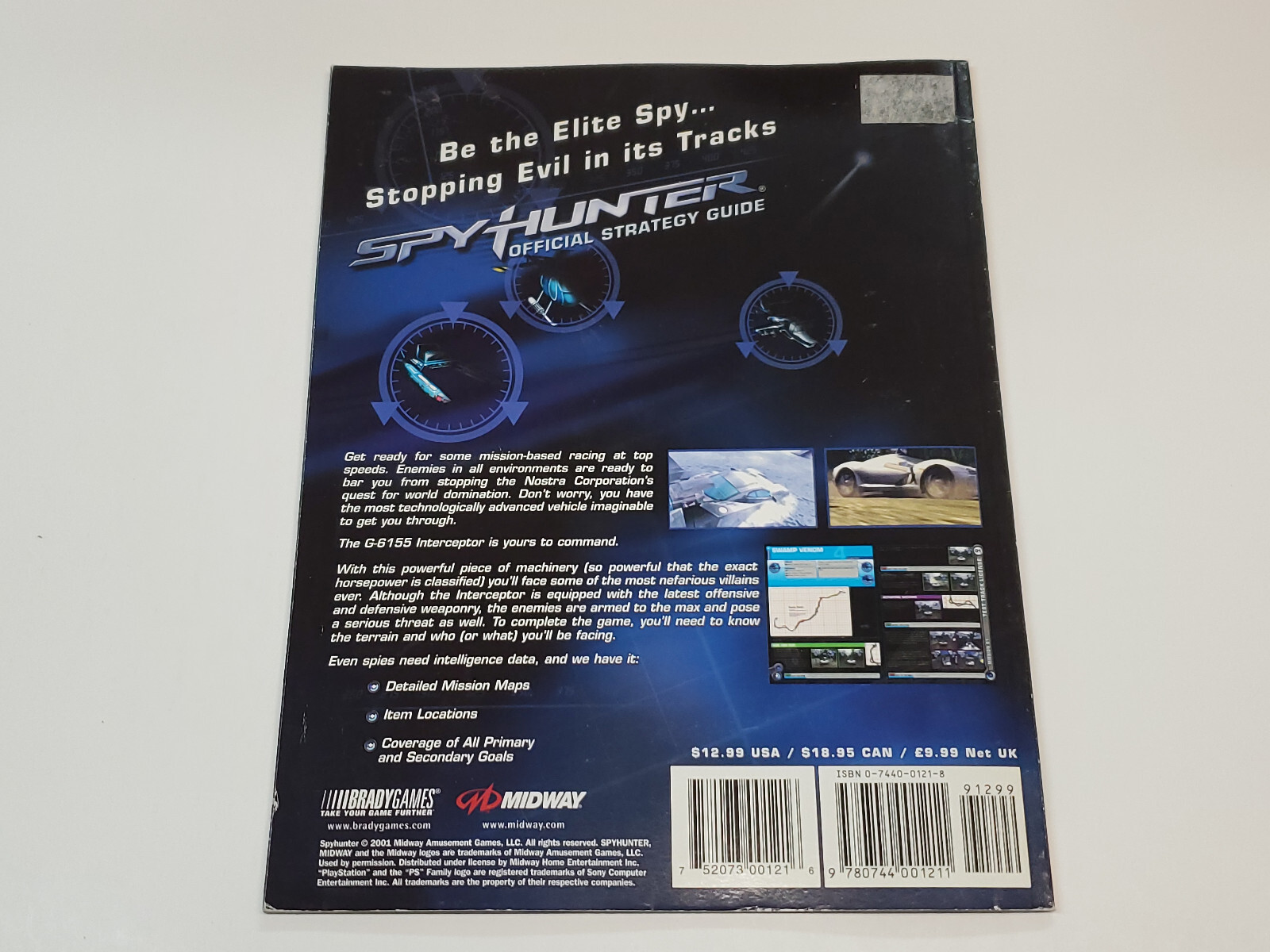 Spy Hunter Brady Games Strategy Guide Book *