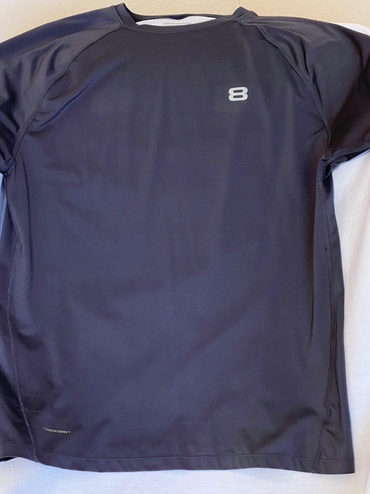 Layer8 Pair Quik-Dry Tees, One Black, One Gray, Large, Preowned