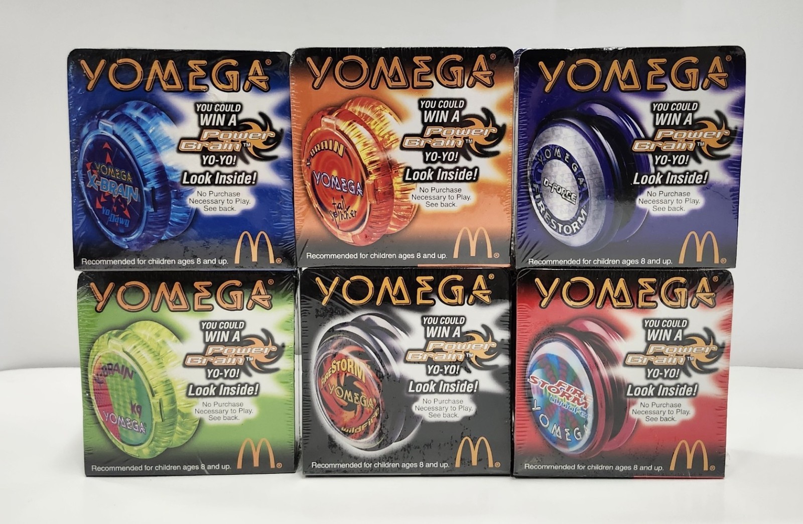 Yomega XBrain and Firestorm Yo-Yos New Complete Sealed Set of 6 McDonald’s *READ