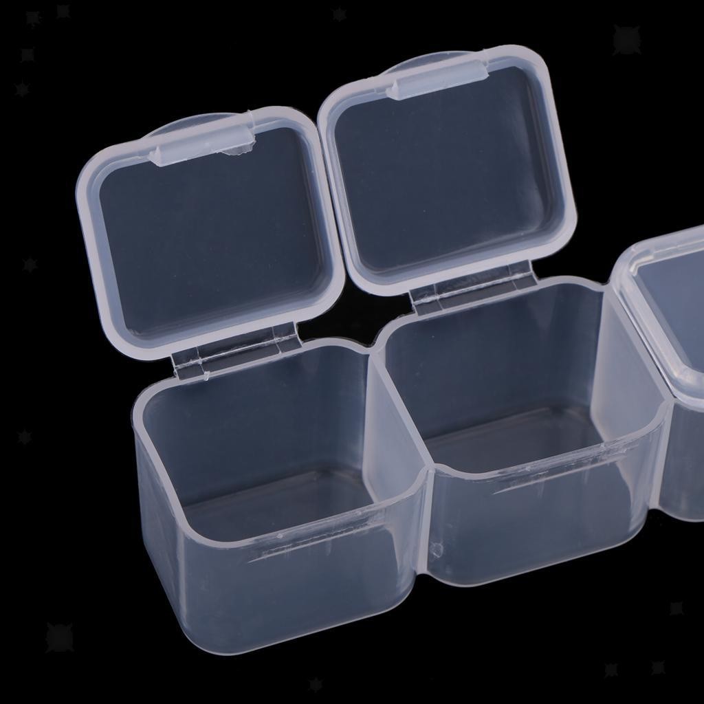 28pcs Transparent Cosmetic Storage Containers Lid Small Jars/Cups