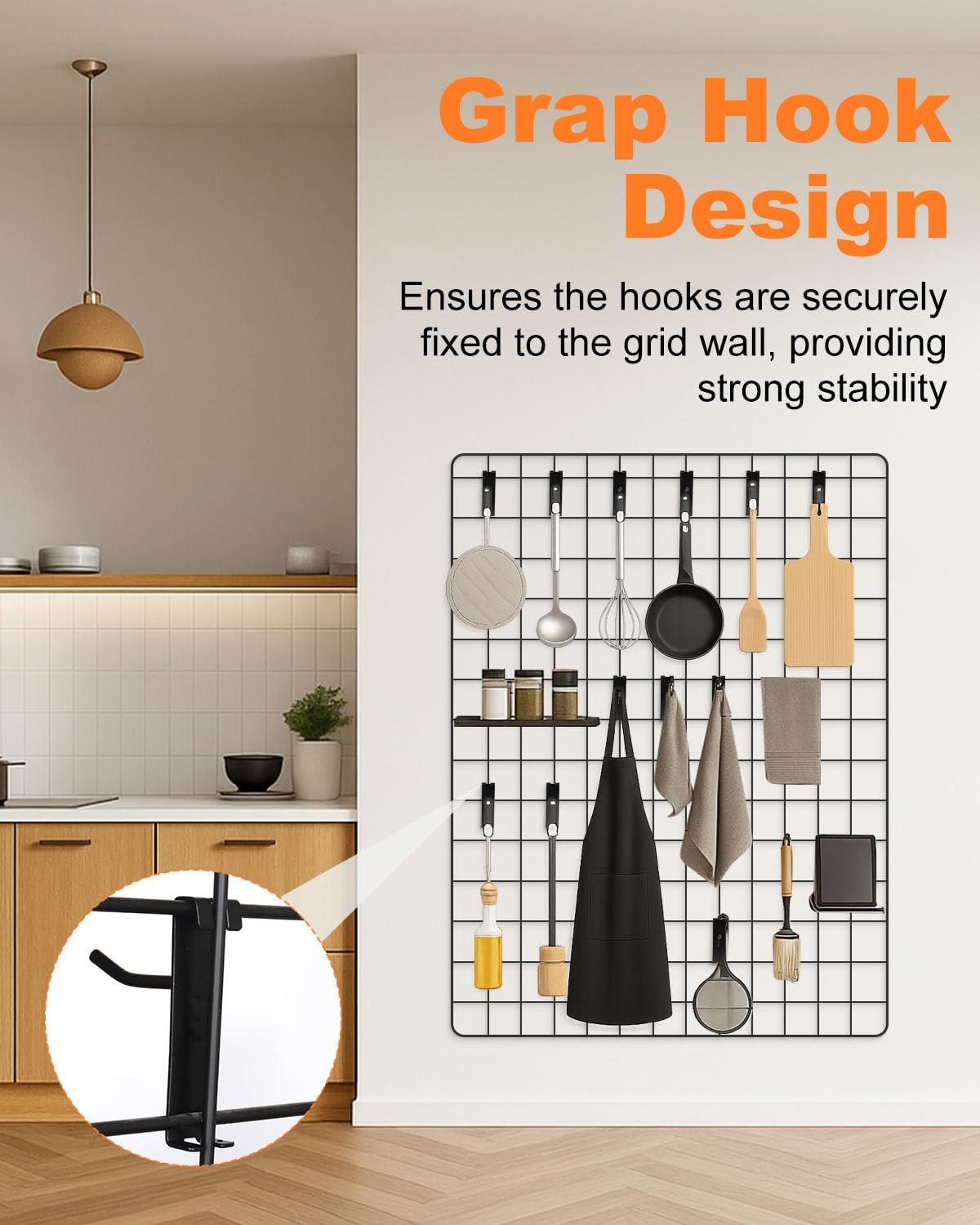 Gridwall Hooks Heavy Duty Display Wire Grid Wall Panels Black 2 Inch 50 Pack