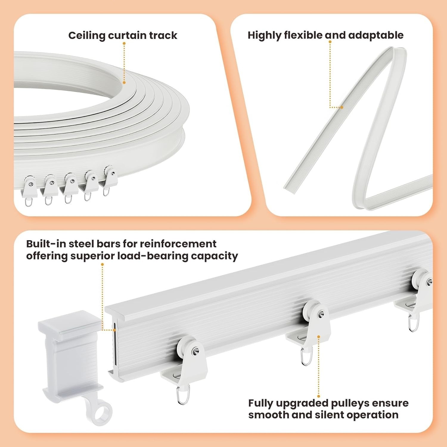 Accordion Folding Room Partition with Ceiling Track - Retractable
