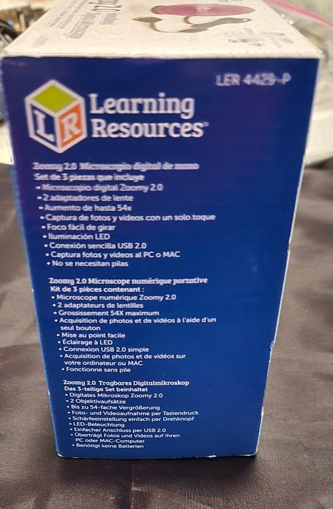 Learning Resources Zoomy 2.0 Handheld Digital Microscope STEM 54X Magnification