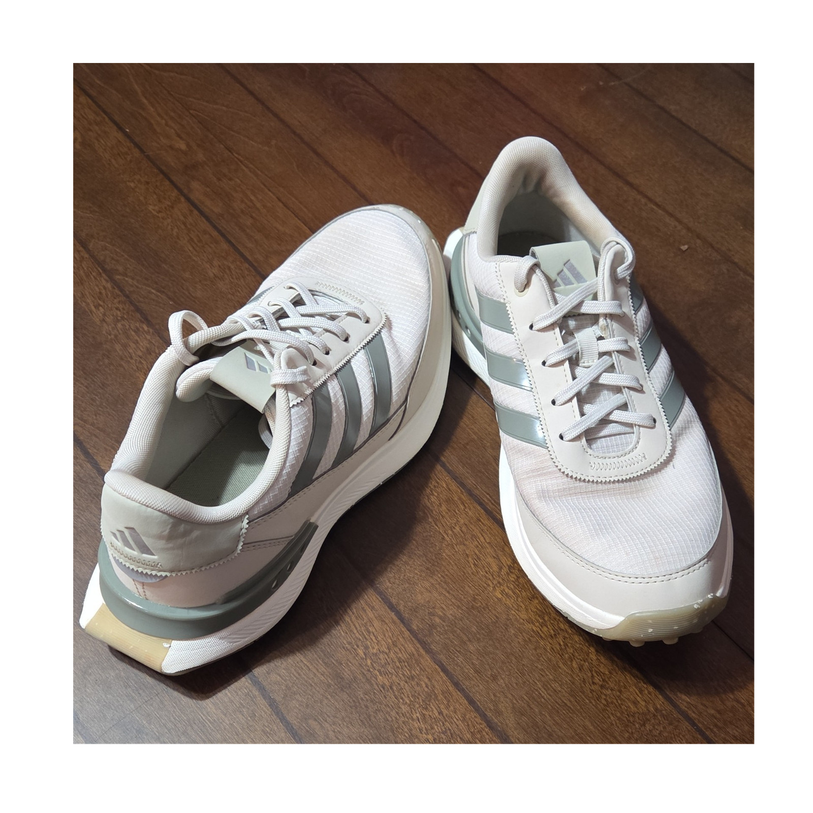 adidas IF0338 Men's Golf Sneaker White Gray Lace Up Synthetic US Size 9