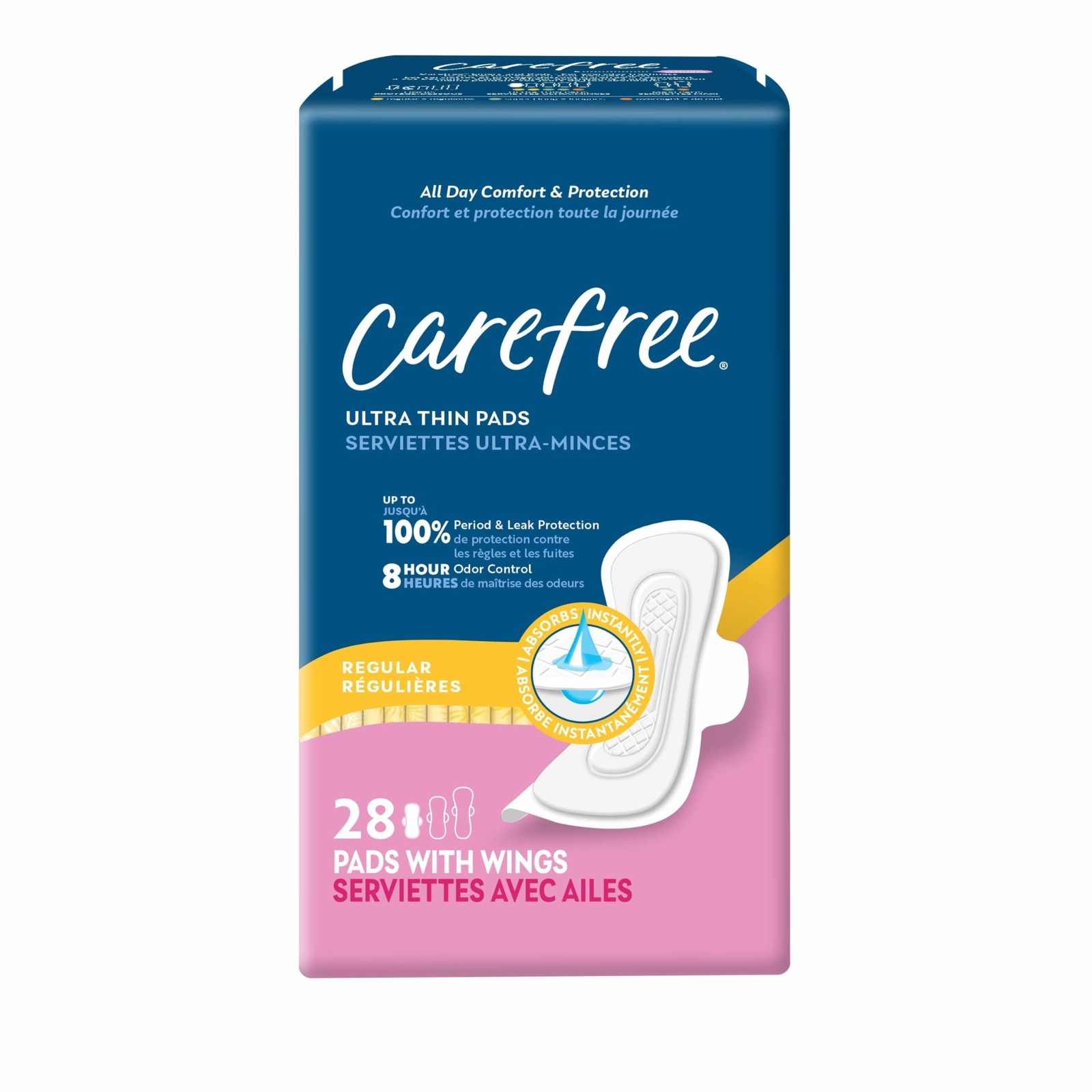 Ultra Thin Regular Pads with Wings, 28ct | Feminine Care  Period Protection
