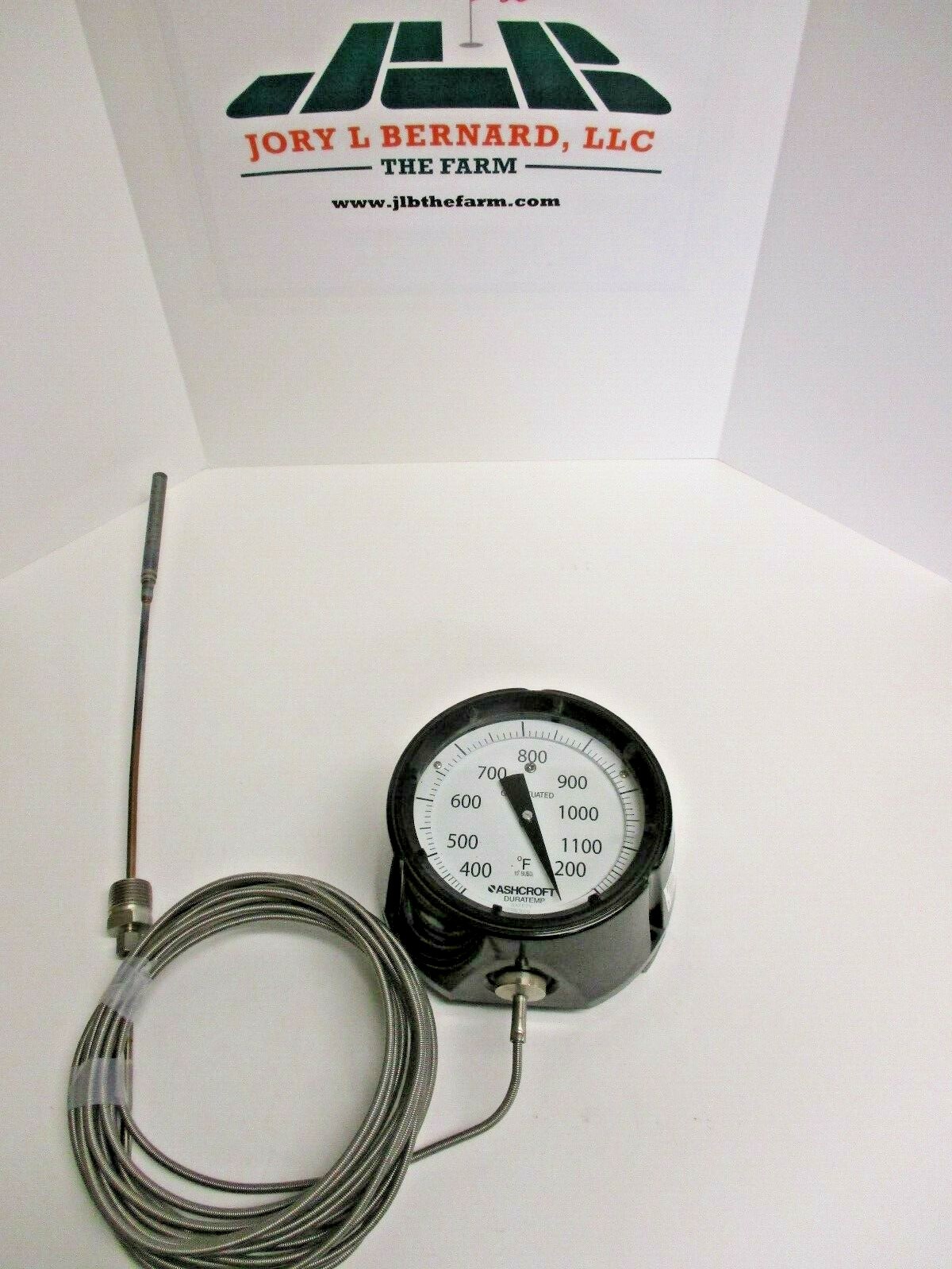 4-1/2" ASHCROFT DURATEMP THERMOMETER W/ 20' LINE LENGTH, 400 F - 1200 F