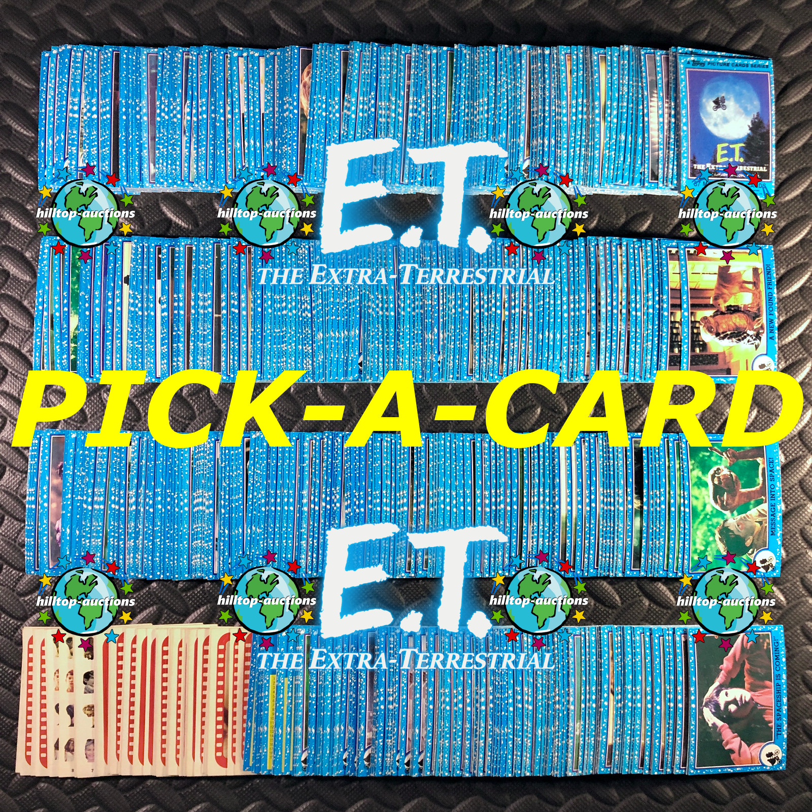 E.T. THE EXTRA TERRESTRIAL 1982 TOPPS PICK-A-CARD #1-87 STICKER 1-12 OR WRAPPER!