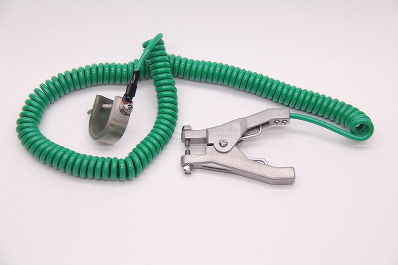 Spiral/Coiled Cable Grounding Assembly & C Clamp