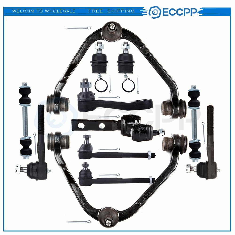 12pcs For 1997-02 03 Ford F-150 2WD Front Control Arms Tie Rod Ends Ball Joints