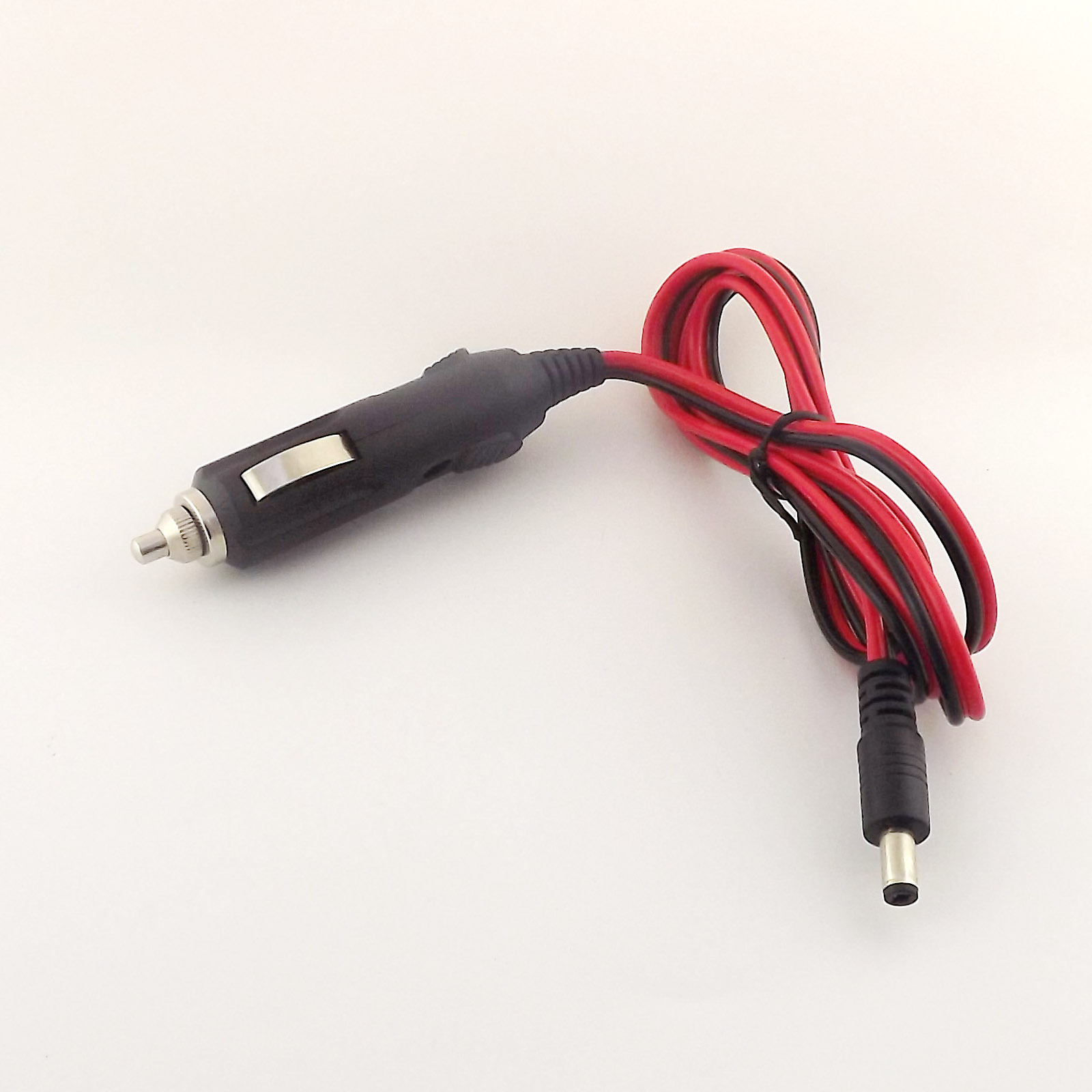 4FT 12V DC 5.5mm x 2.1mm Car Cigarette Lighter Power Plug Cord Adapter Cable Red