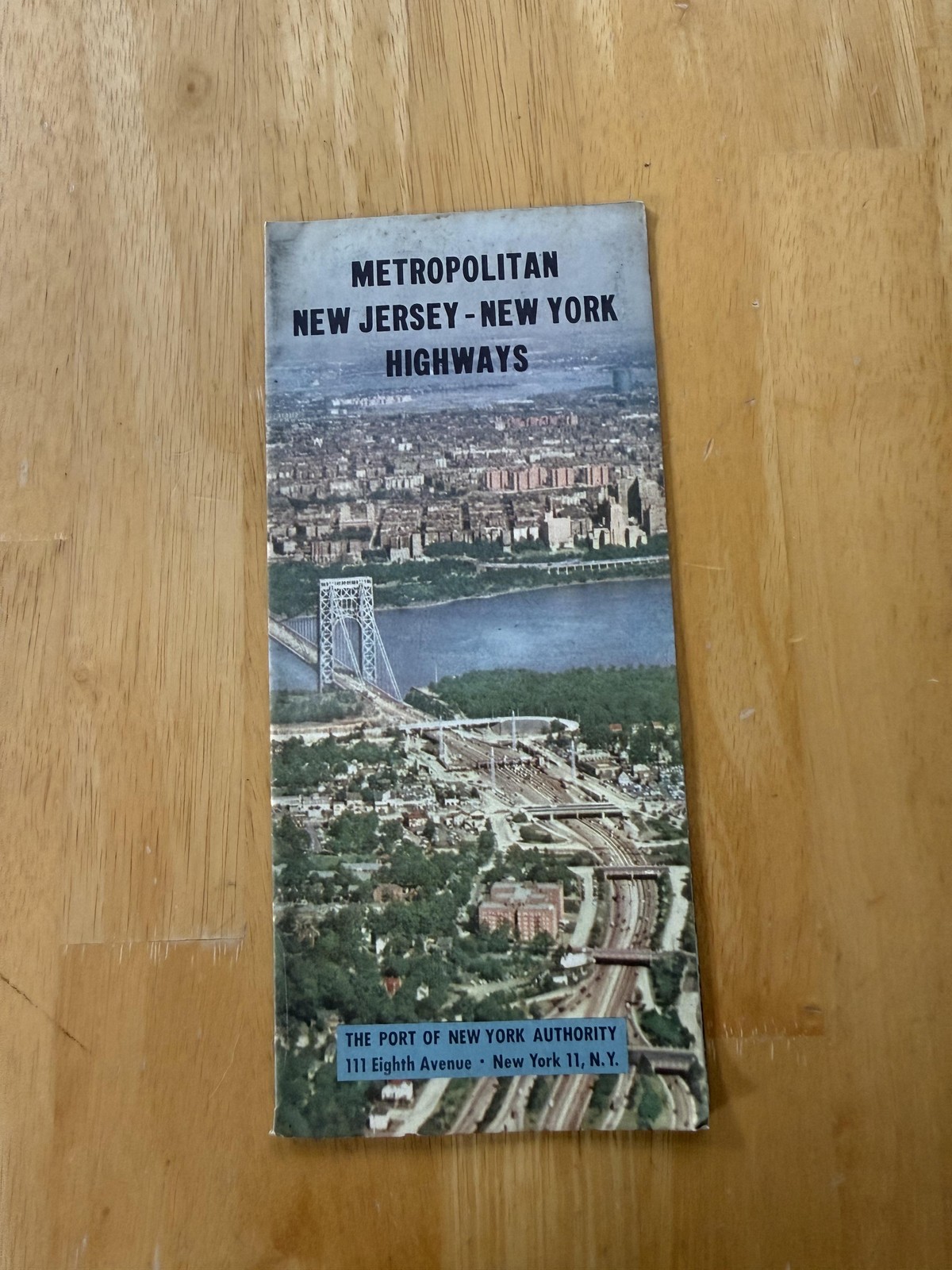 Vintage 1954 Port Of New York Authority NJ NY Highways Road Map Folded Brochure