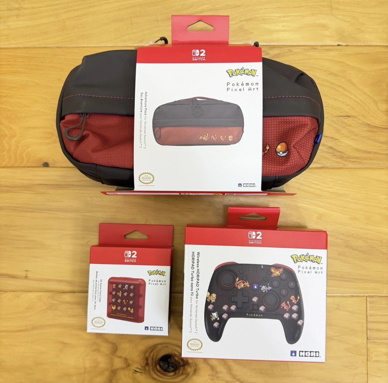 Hori x Pokemon Nintendo Switch 2 Pixel Art Bundle Horipad, Game Case, Pouch NEW