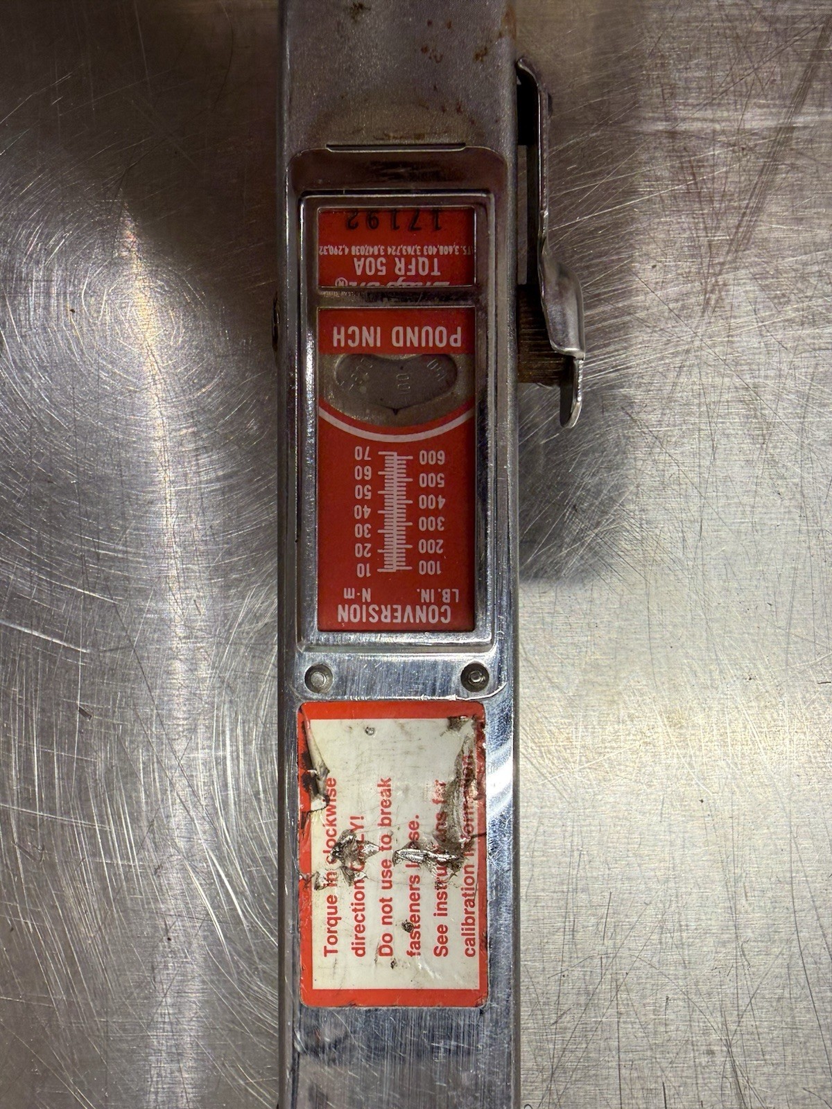 Snap-on TQFR250 series 3/8" drive flex-head click-type torque wrench