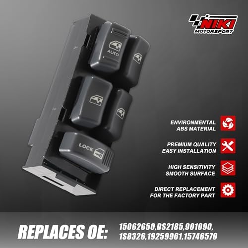 Window Switch Driver Side,Nikimotorsport Power Window Switch Chevy-15151360