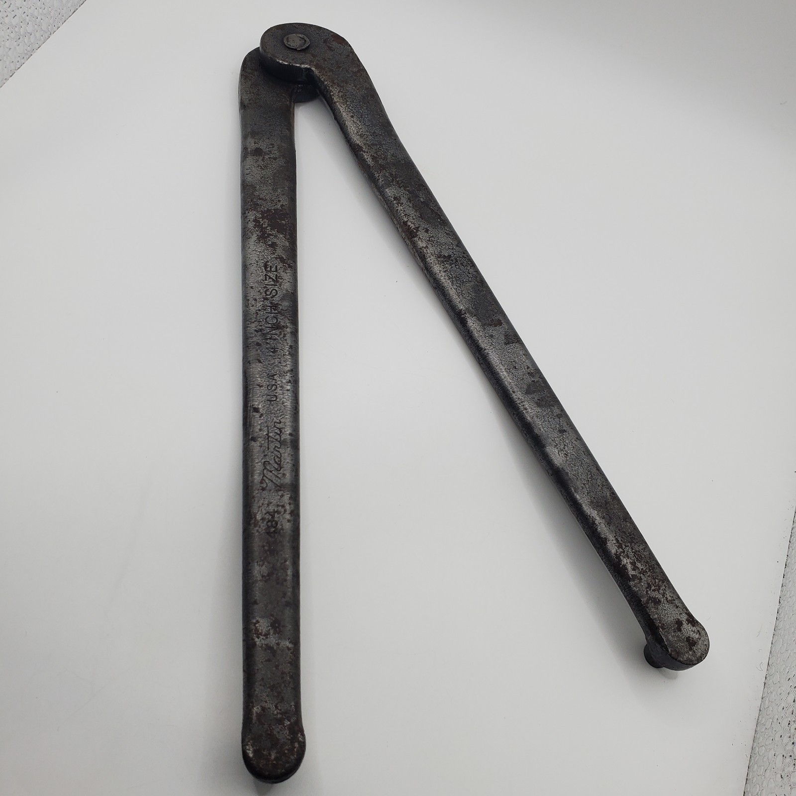 Vintage Adjustable Face Spanner Wrench 4" Martin 484 - 10"