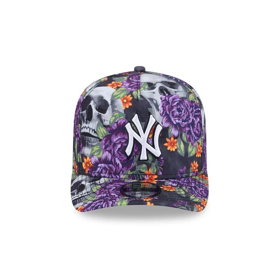 NEW ERA 9FIFTY A-Frame Skull & Roses Day of the Dead New York Yankees 14866515