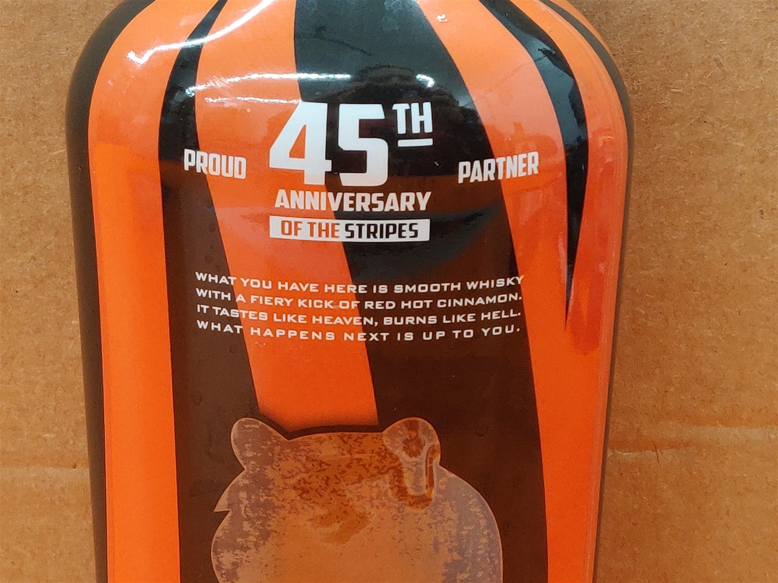 ⭐️⭐️⭐️⭐️⭐️ EMPTY 1L 'Who Dey' Lim Edition Fireball NFL Cincinnati Bengals Bottle