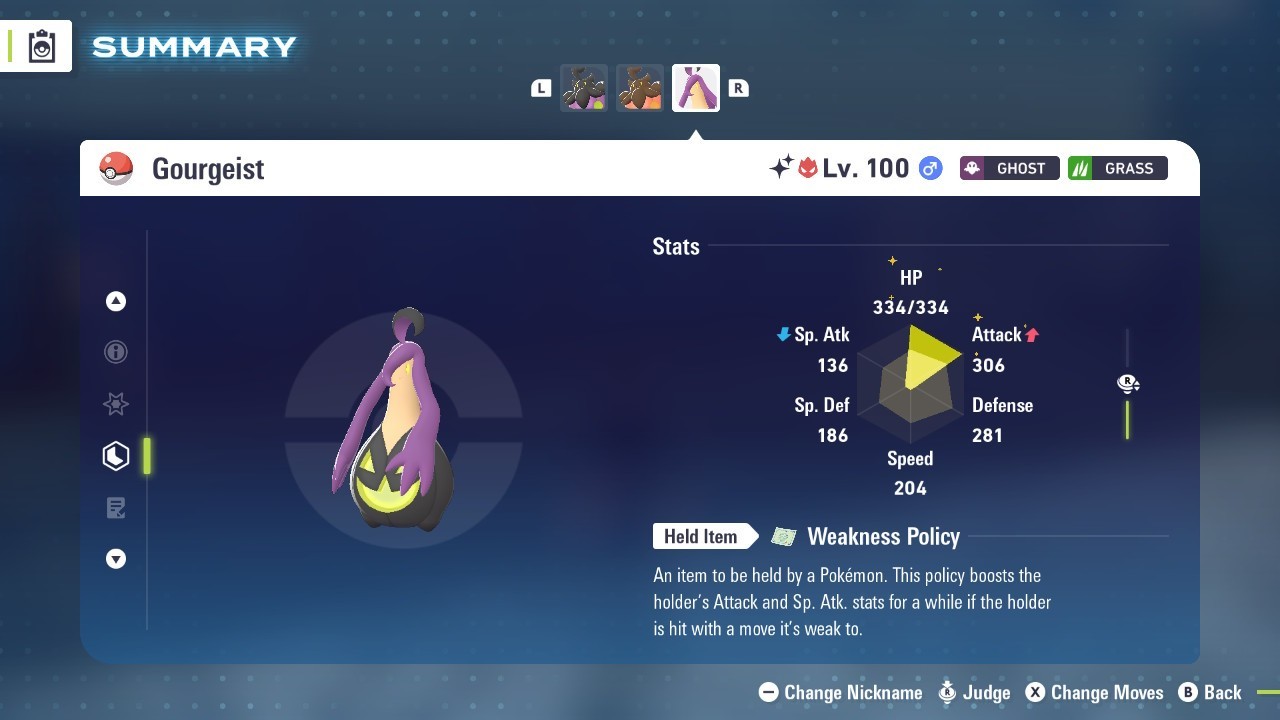 Pokémon Legends: Z-A Shiny Gourgeist 6iv ✨Max EV✨ALPHA
