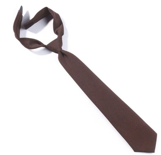 BreakAway Police Issue Tie, Dark Brown, 18" or 20", Polyester, Solid Made in USA