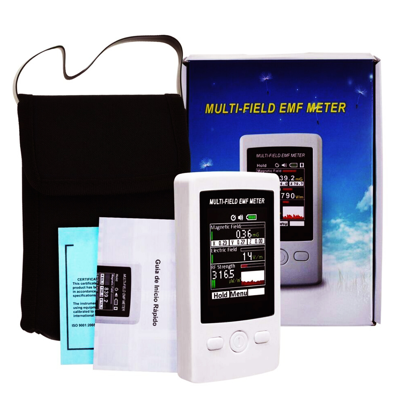 TENMARS TM-190 EMF Meter RF Gauss 0.02~20mG Electromagnetic Strength