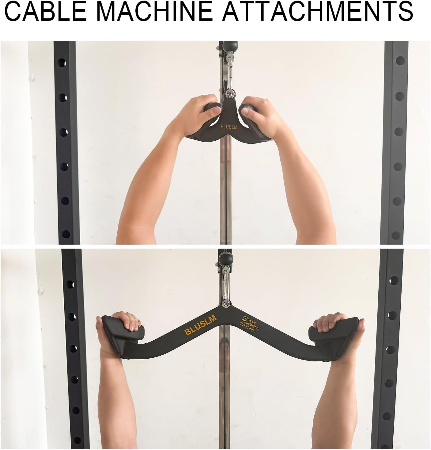 LAT Pull down Bar for Cable Machine, LAT Pulldown Attachments T-Bar V-Bar Cable