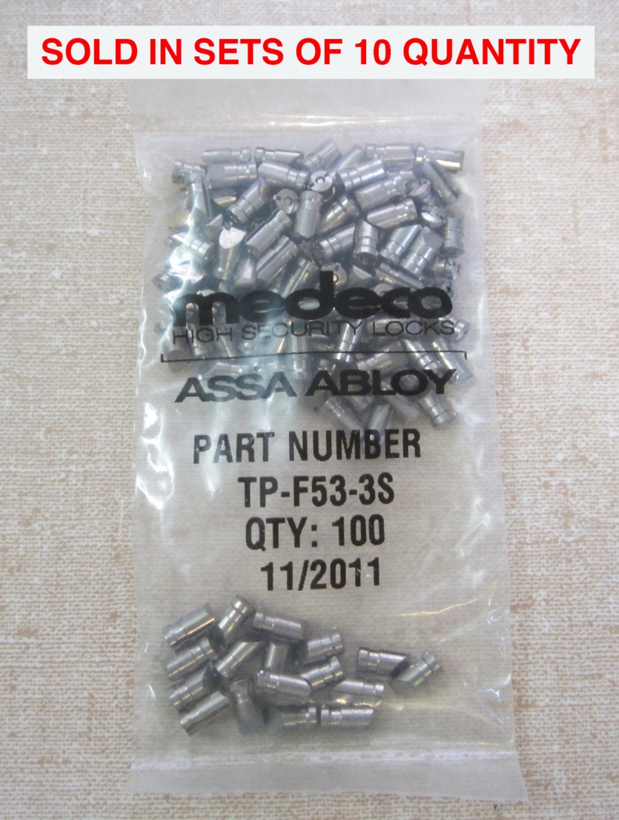 10 Medeco Security Locks TP-F53-3S Medeco3/Medeco Biaxial Broached Bottom Pins