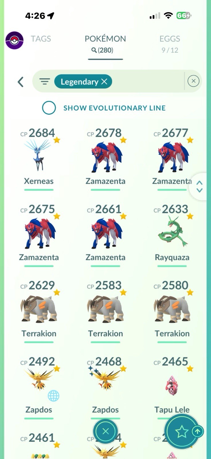 Pokémon GO Level 73 Game Account Legendary Shiny Pokémon Collection