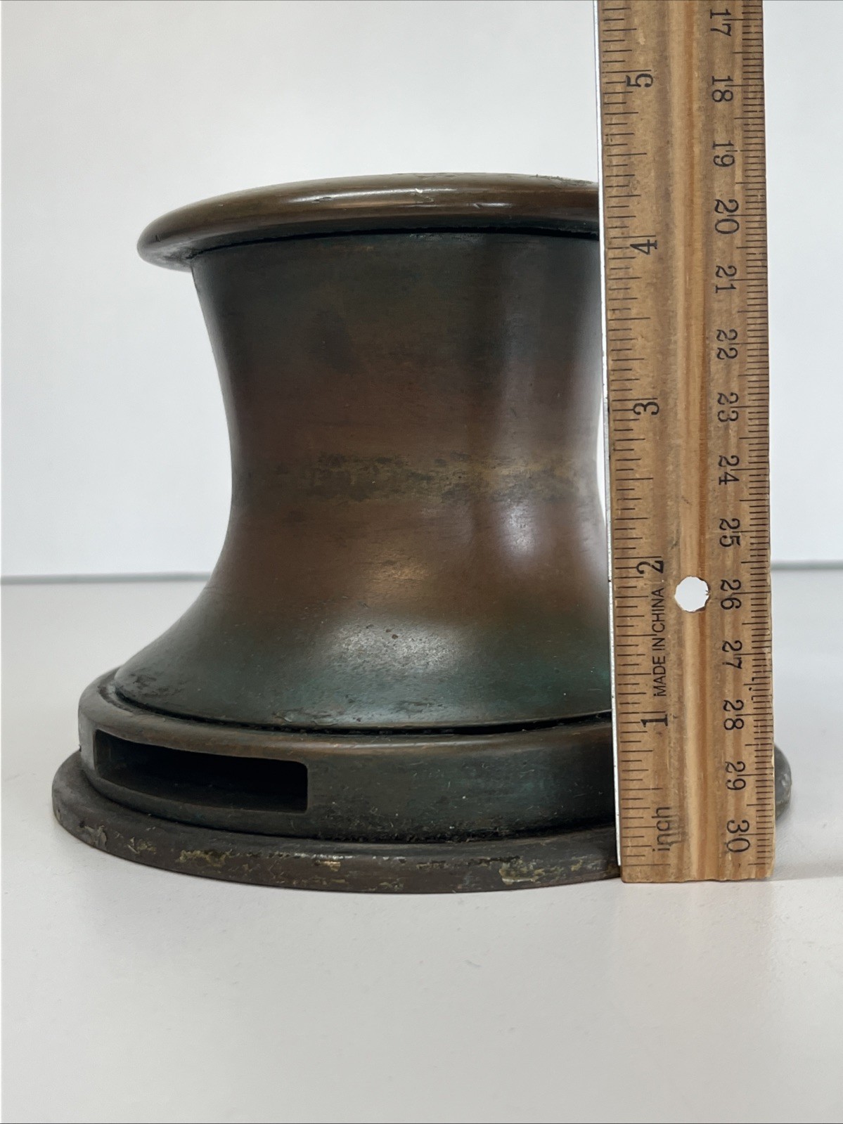 Bronze Sailboat Winch 6" Base Diameter-Flat Handle Style