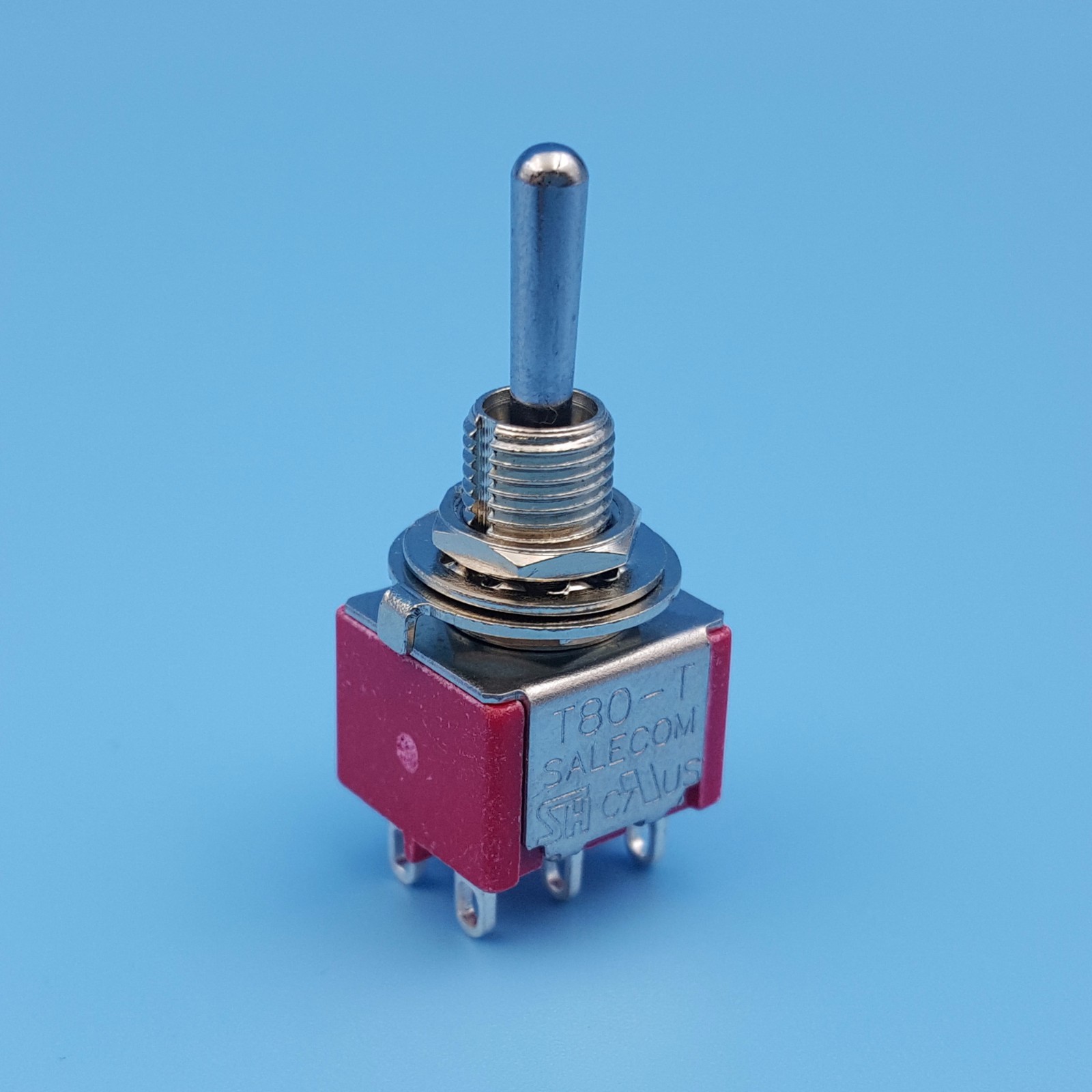 10Pcs SH T8012 Standard Lever 6Pin ON-OFF-ON 3-Gears DPDT Mini Toggle Switch