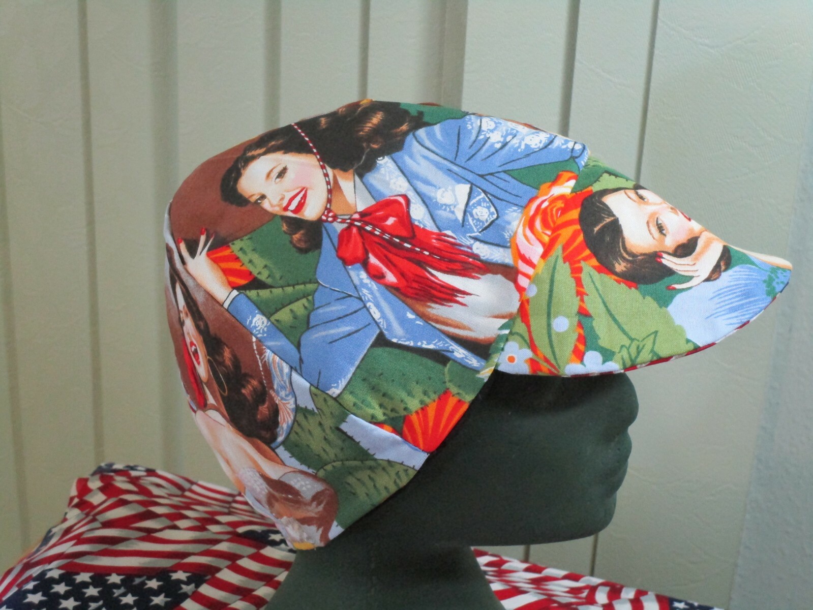 Pretty Senorita : Red's American Made Welding, Biker Hat 4 Working Men $6.00