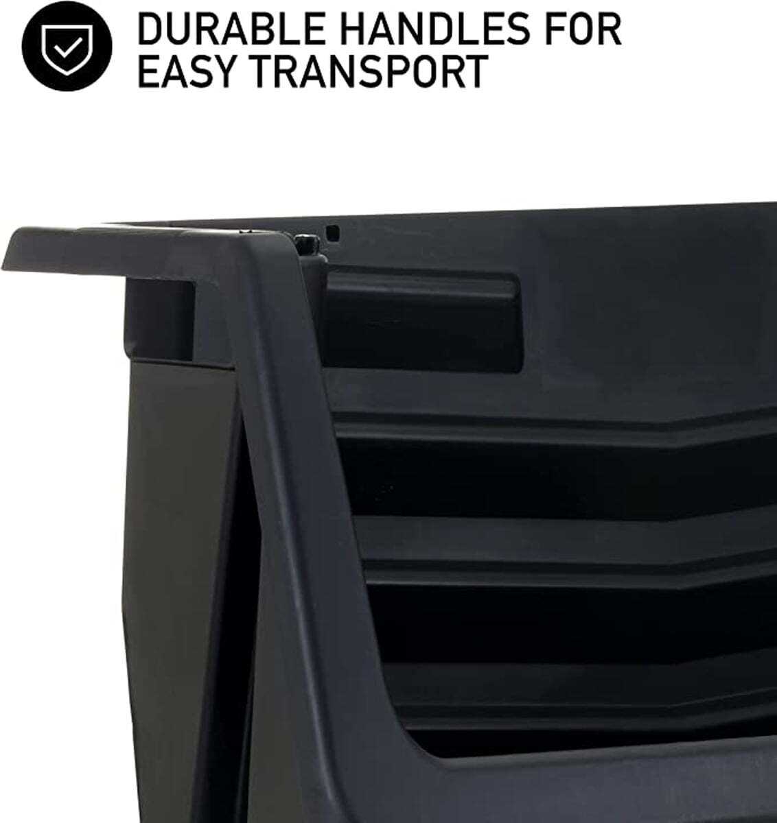 Heavy Duty Nesting Plastic Stack Bin, Black！
