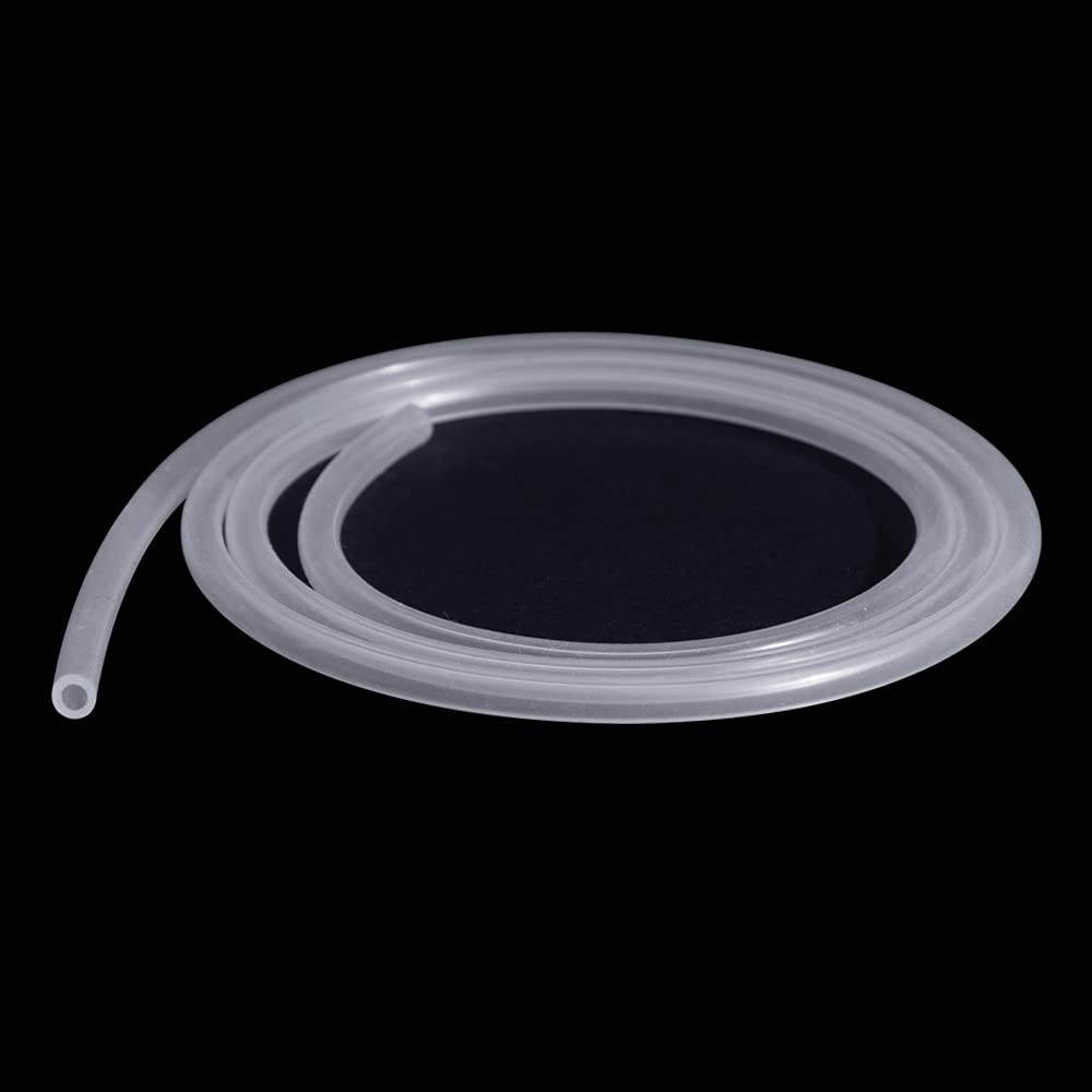 Feelers Silicone Tubing, Food Grade Pure Siliconce Hose 3mm ID 3mm-5mm, Clear