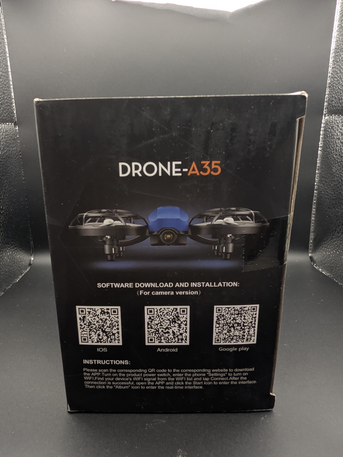 Swifsen DRONE-A35 Quadcopter Drone App Control Headless Mode Electric Blue