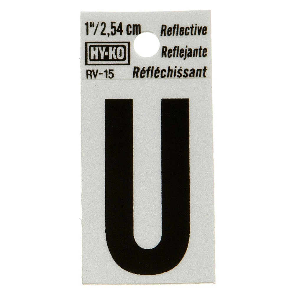 Hy-Ko™ 1.25" Reflective Letter U (10 pcs.)