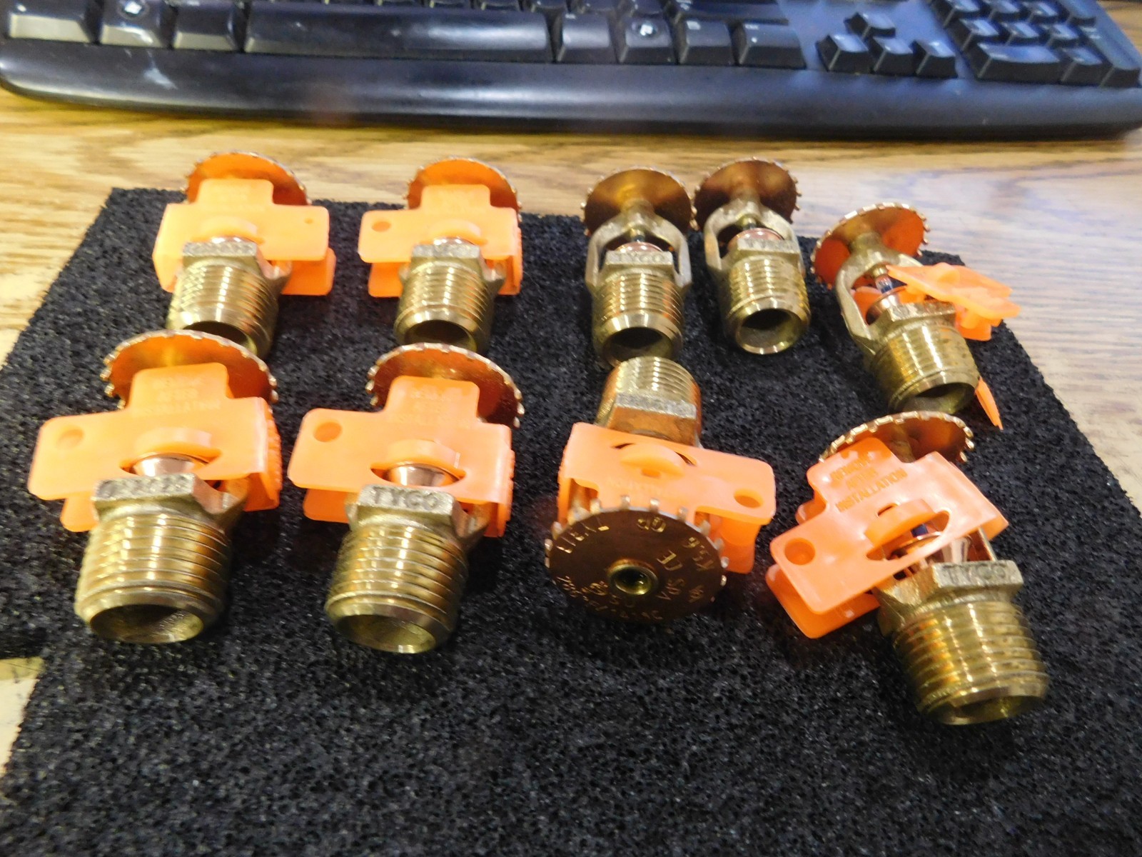 Lot of  Tyco Model: TY313 Sprinklers.  Qty. 9.  Unused Old Spare Inventory.